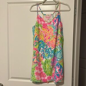 Lilly Pulitzer Dusk Slip Dress - Lovers Coral - Size L